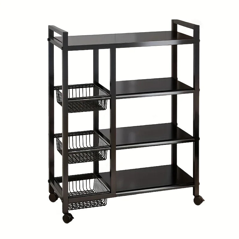 Heavy-Duty 4-Tier Metal Mesh Rack