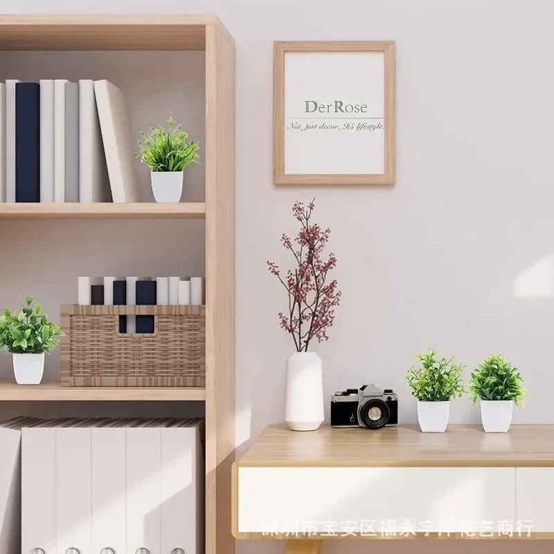 Artificial Bonsai Eucalyptus Plant – Potted Indoor & Outdoor Decor