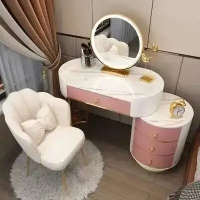 Nordic LED Makeup Dressing Table Set