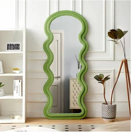Wave Full-Length Mirror – Modern Irregular Standing Mirror for Home & Boutiques