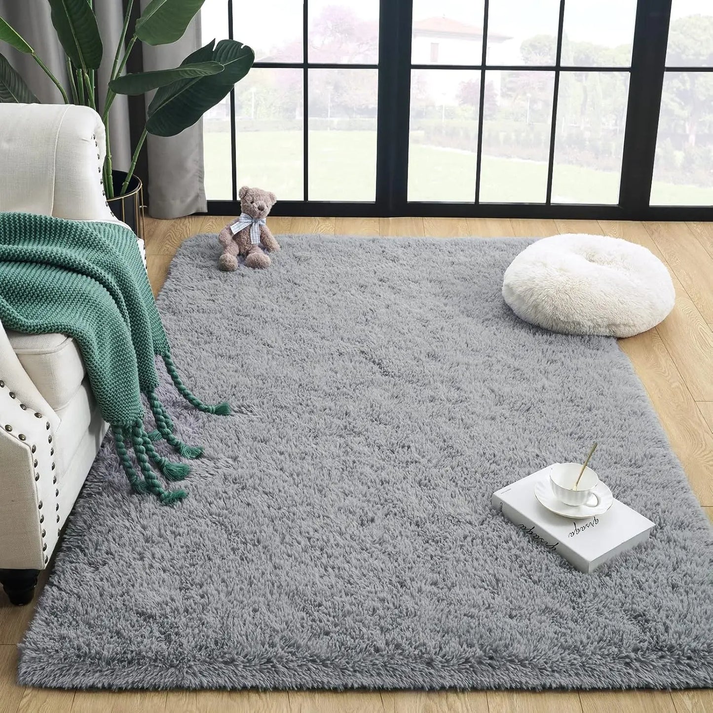 Soft Tie-Dye Plush Carpet – Modern Cozy Bedroom & Living Room Rug