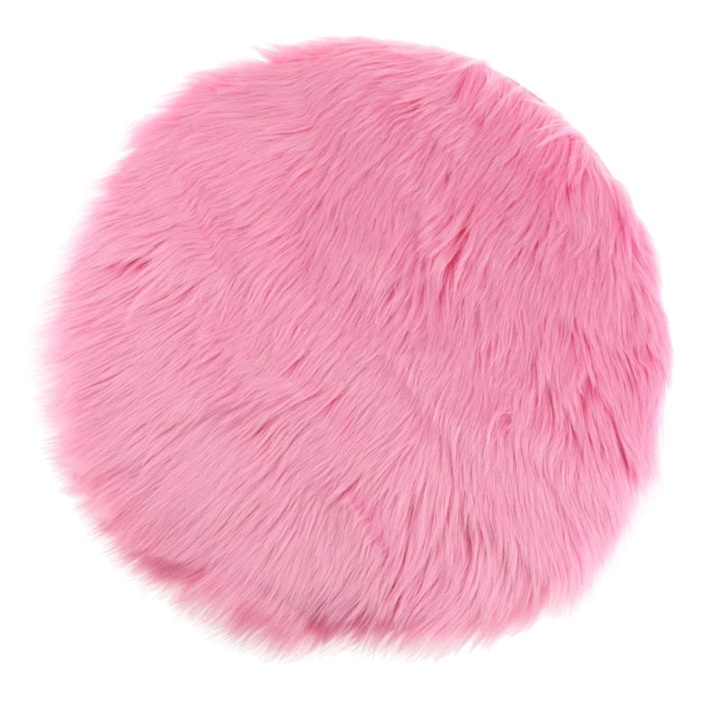 Soft Faux Sheepskin Area Rug – Small Plush Fur Carpet for Bedroom & Home Décor