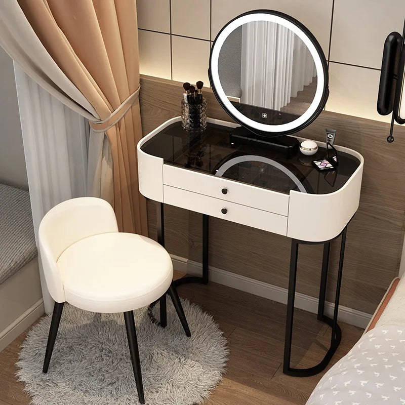 Light Luxury Modern Dressing Table with Mirror