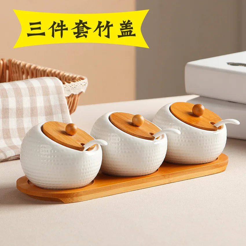 Ceramic Seasoning Jar with Lid