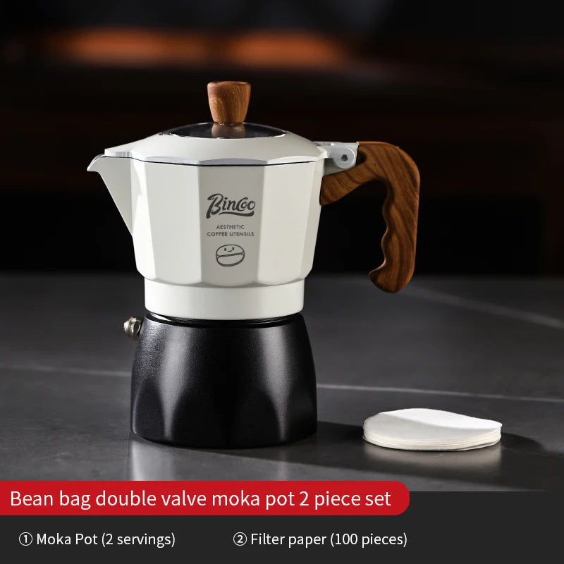 Bincoo Dual Valve Moka Pot Set with Heater