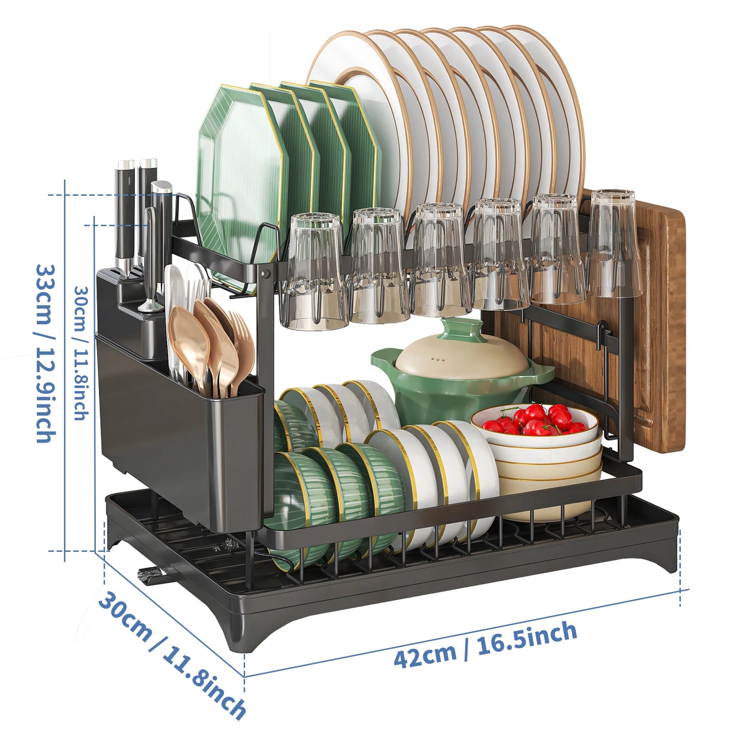 2-Tier Dish Drying Rack