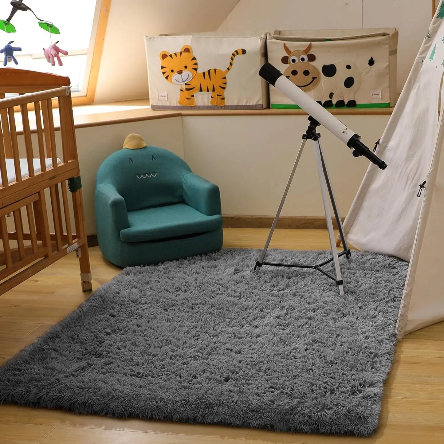 Soft Tie-Dye Plush Carpet – Modern Cozy Bedroom & Living Room Rug