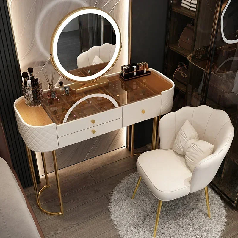 Luxury LED Makeup Dressing Table Mirror – White