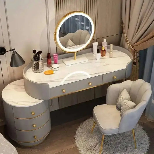 Nordic LED Makeup Dressing Table Set