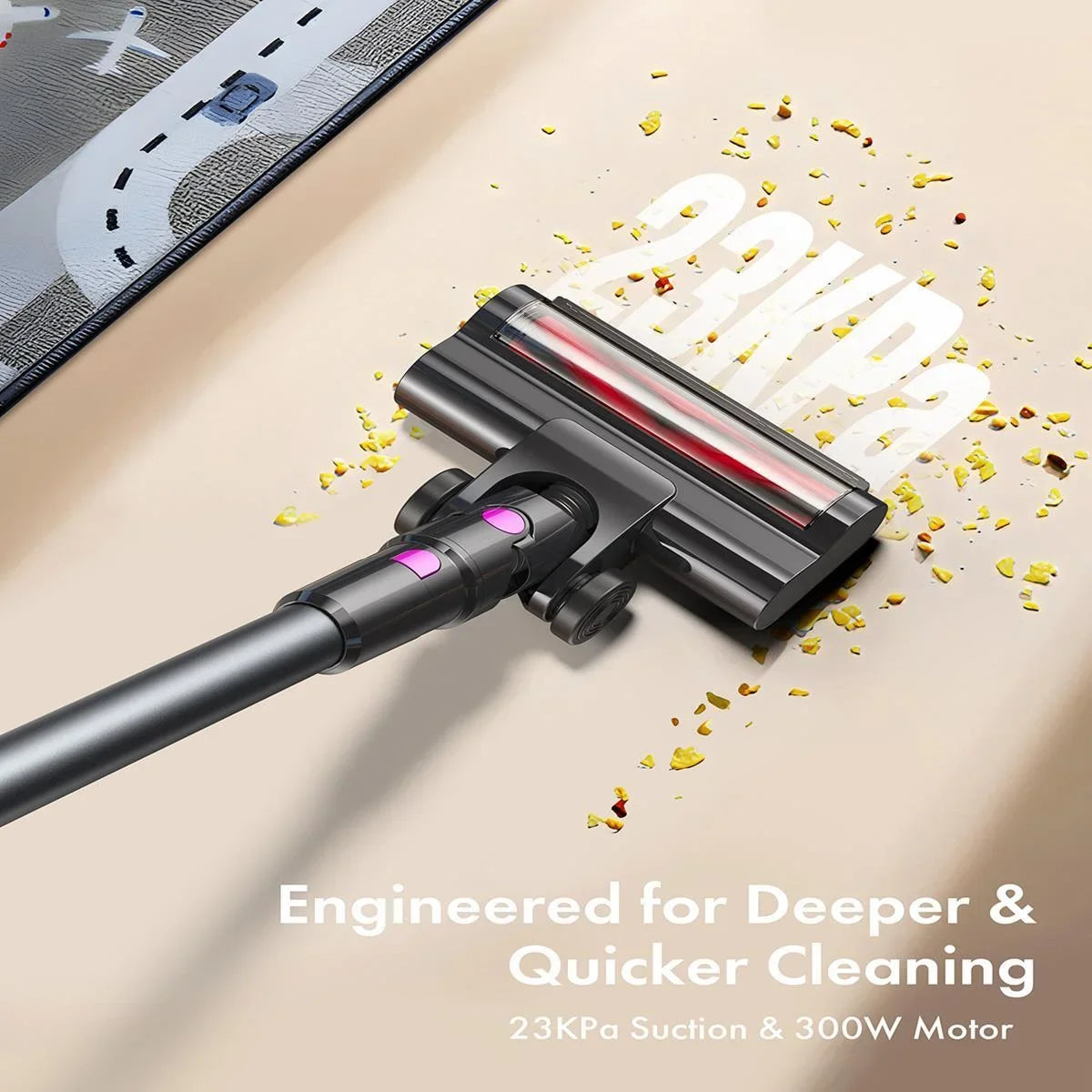 Cordless Vacuum Cleaner – 23KPa Power