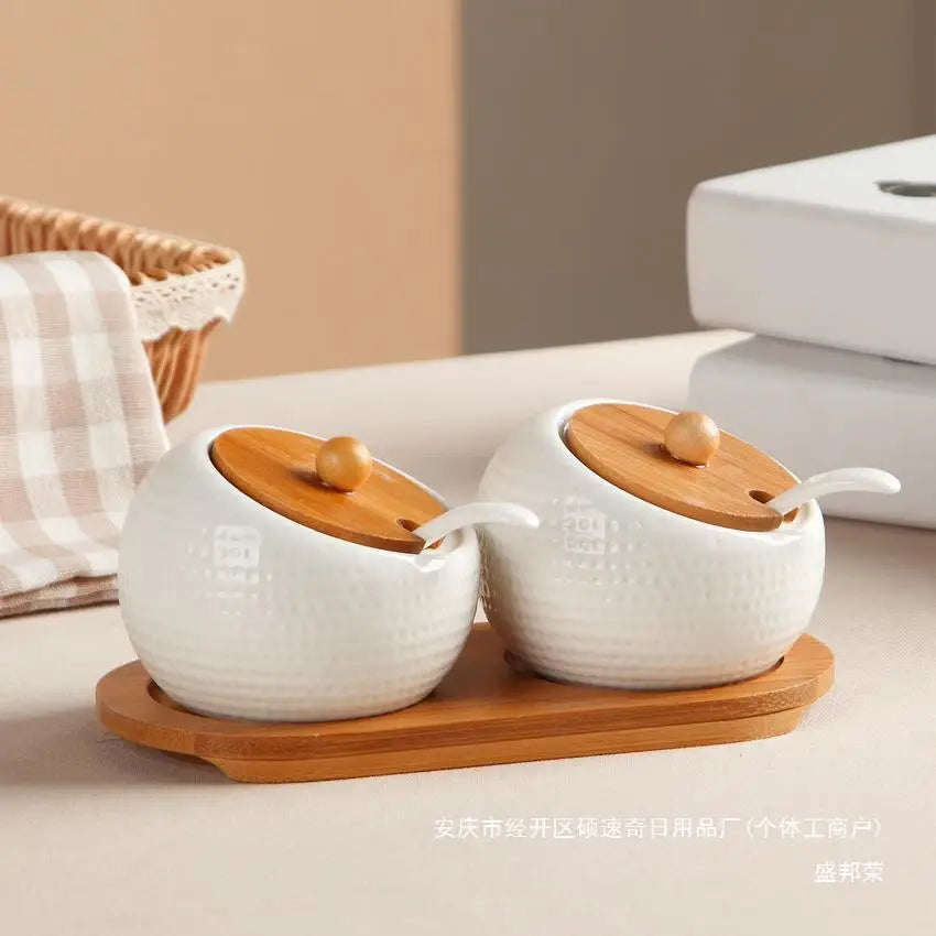 Ceramic Seasoning Jar with Lid