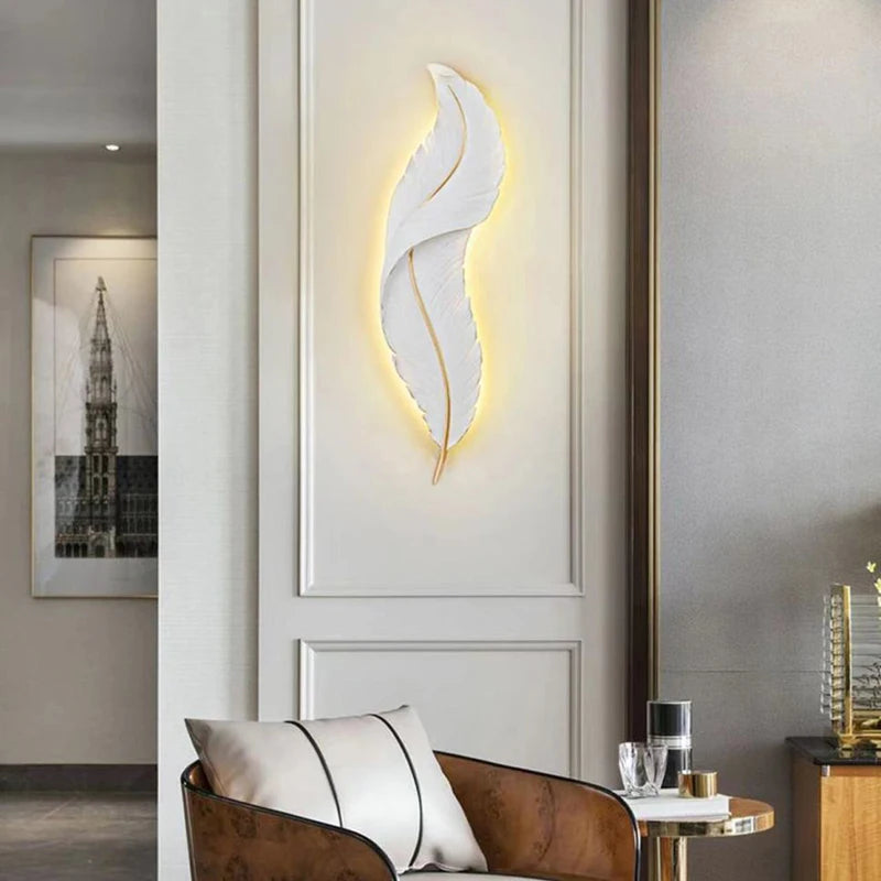 FeatherGlow Luxury Wall Lamp
