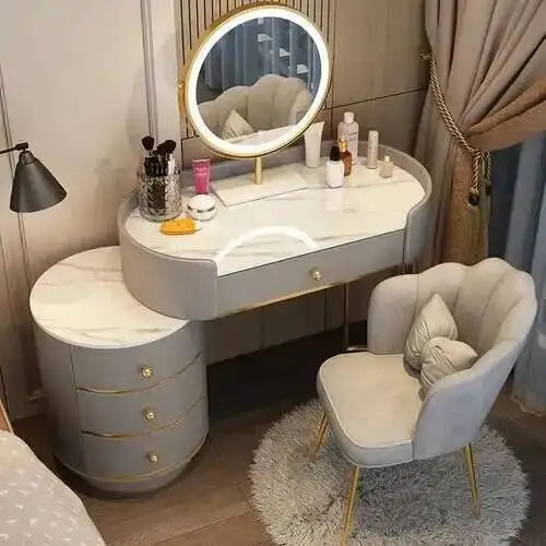 Nordic LED Makeup Dressing Table Set