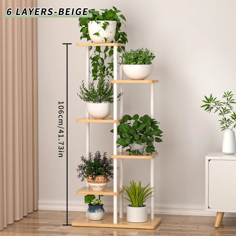 Wooden Multi-Layer Plant Stand