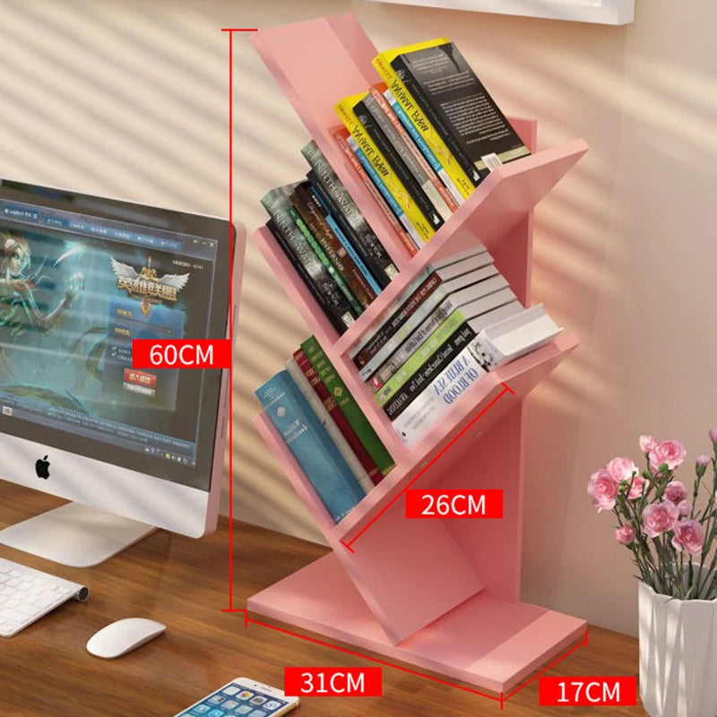 Tree-Shape Tabletop Bookshelf Organizer