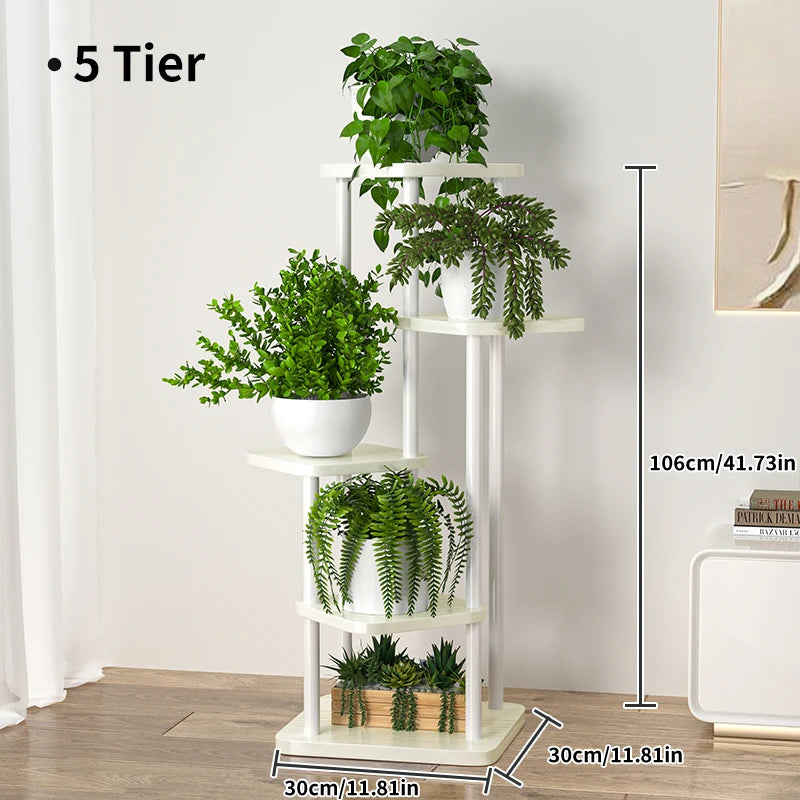 Wooden Multi-Layer Plant Stand