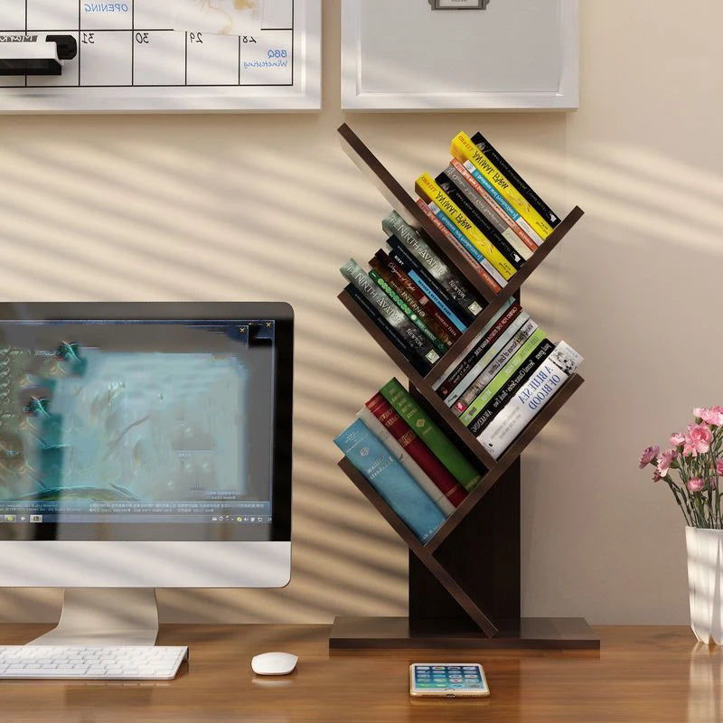 Tree-Shape Tabletop Bookshelf Organizer