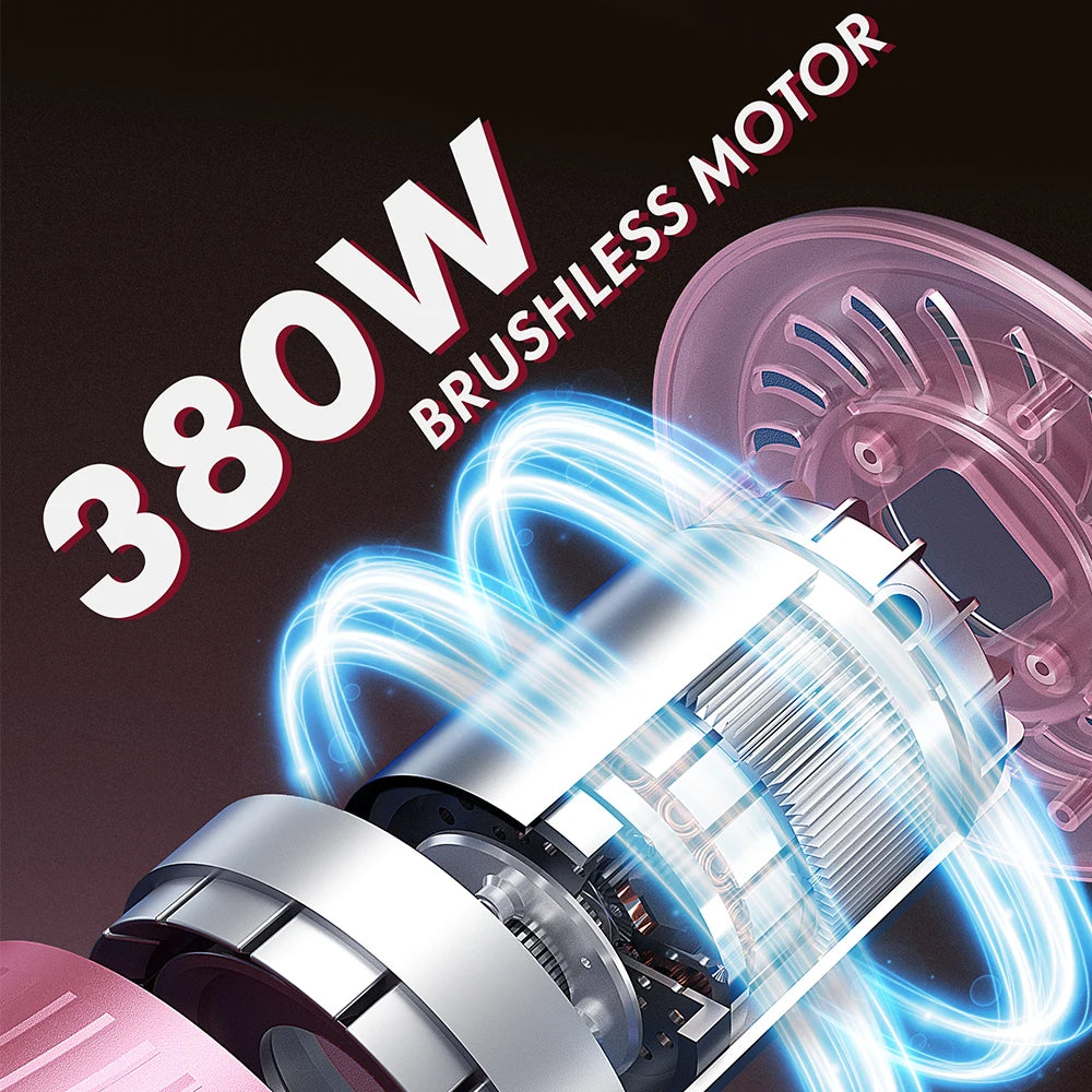 cordless vacuum cleaner with LED display – 28KPa suction