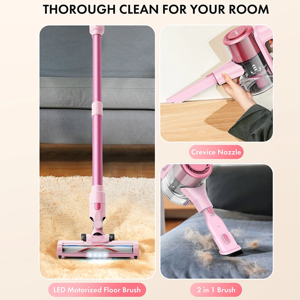 cordless vacuum cleaner with LED display – 28KPa suction