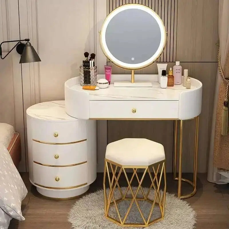 Nordic LED Makeup Dressing Table Set