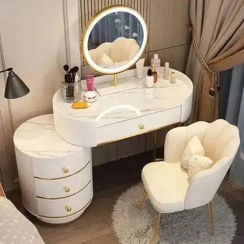 Nordic LED Makeup Dressing Table Set