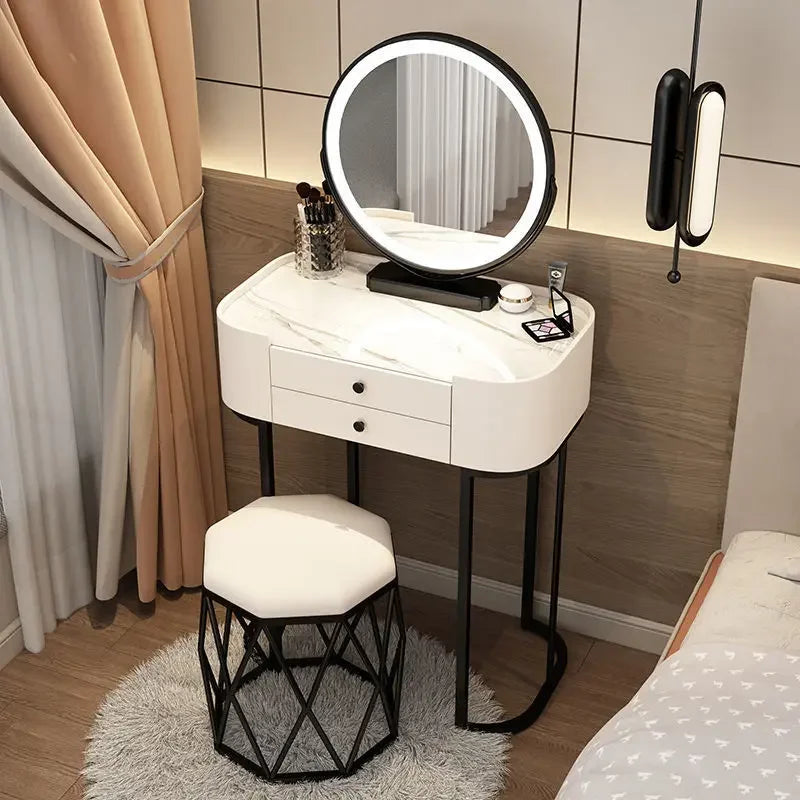 Light Luxury Modern Dressing Table with Mirror