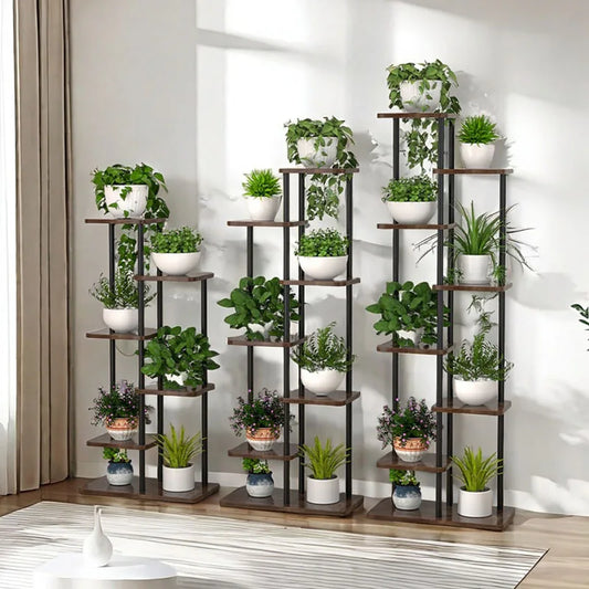 Wooden Multi-Layer Plant Stand