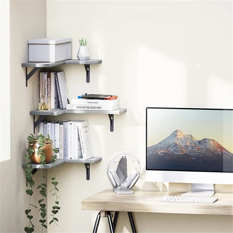 Rustic Paulownia Wood Wall Shelf