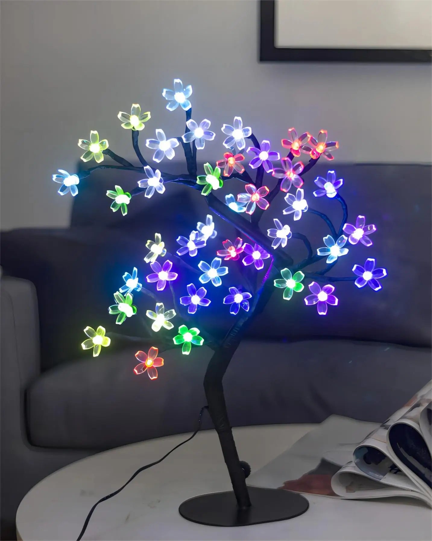 Cherry Blossom LED Table Tree Night Light – USB Powered Touch Switch