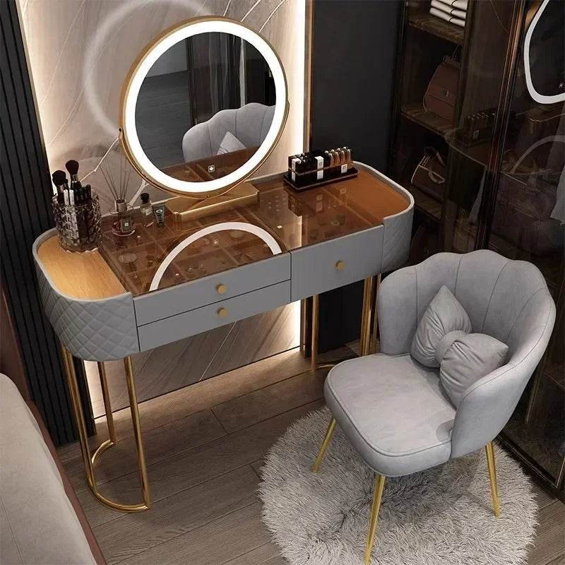 Luxury LED Makeup Dressing Table Mirror – White