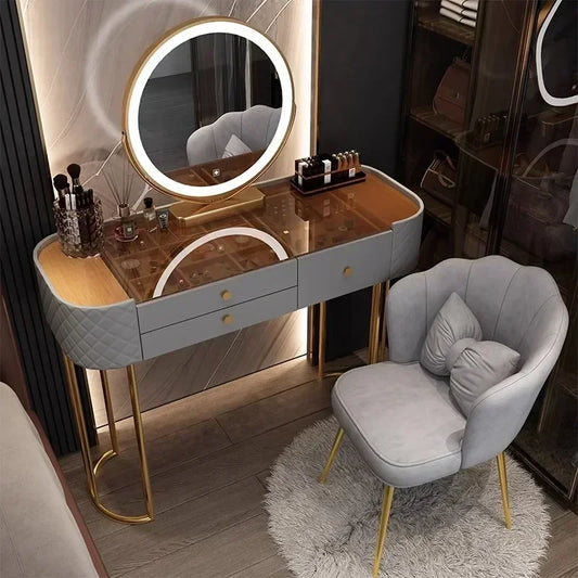 Luxury LED Makeup Dressing Table Mirror – White