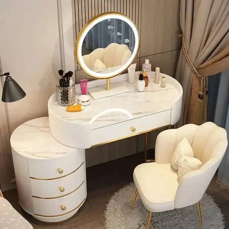 Nordic LED Makeup Dressing Table Set