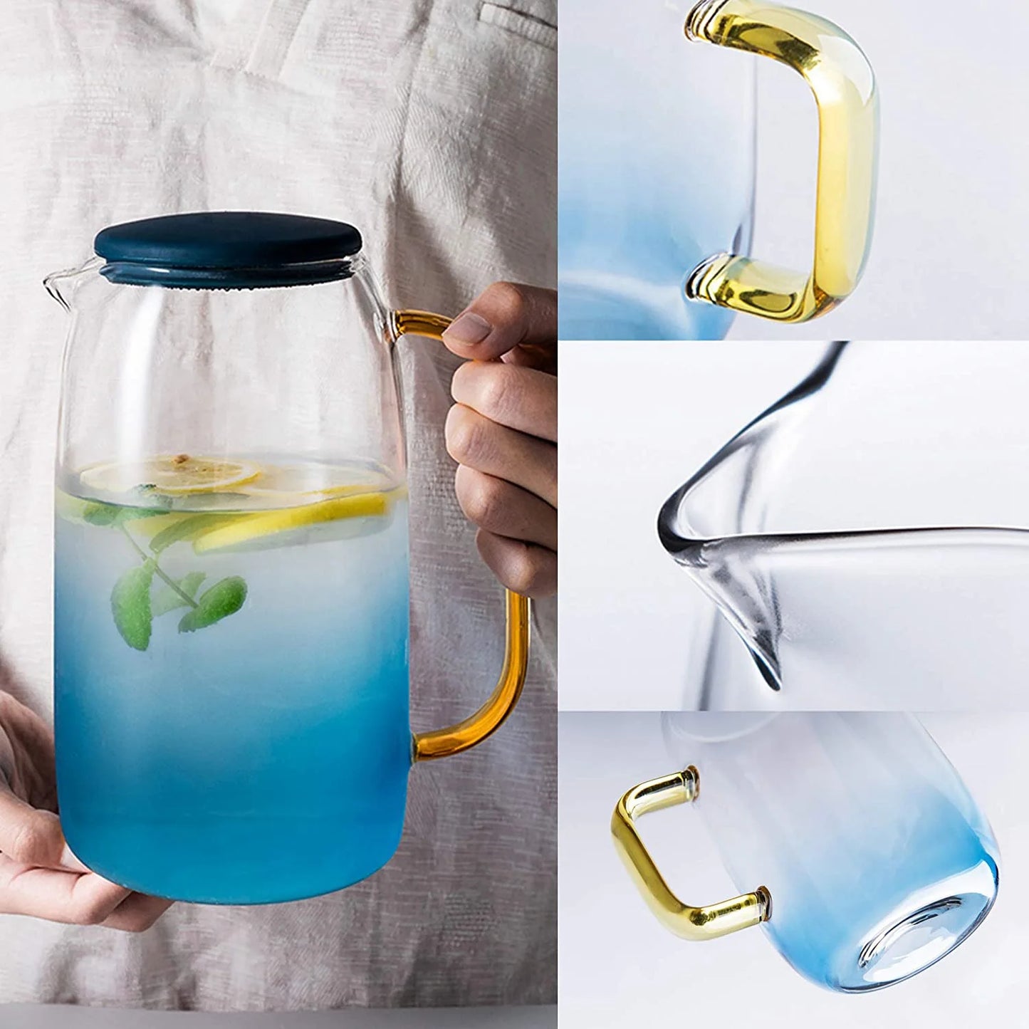 Borosilicate Glass Pitcher with Lid