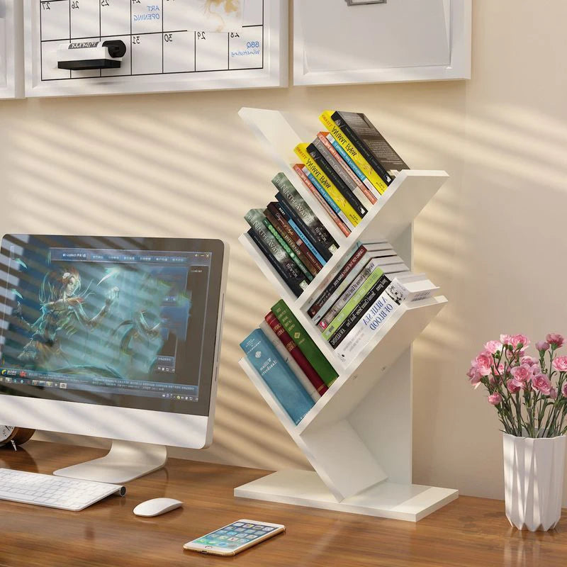 Tree-Shape Tabletop Bookshelf Organizer
