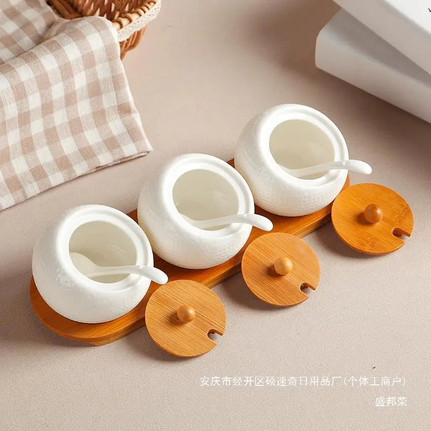 Ceramic Seasoning Jar with Lid
