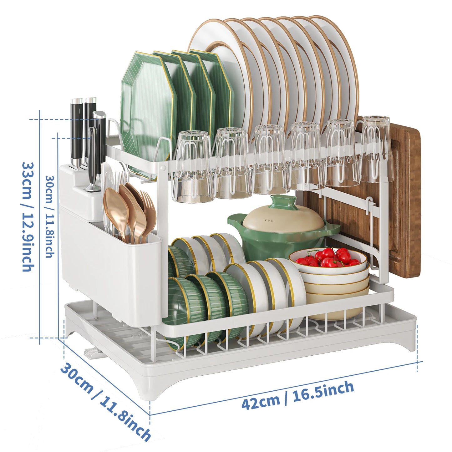 2-Tier Dish Drying Rack