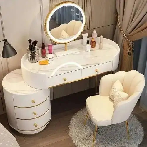 Nordic LED Makeup Dressing Table Set