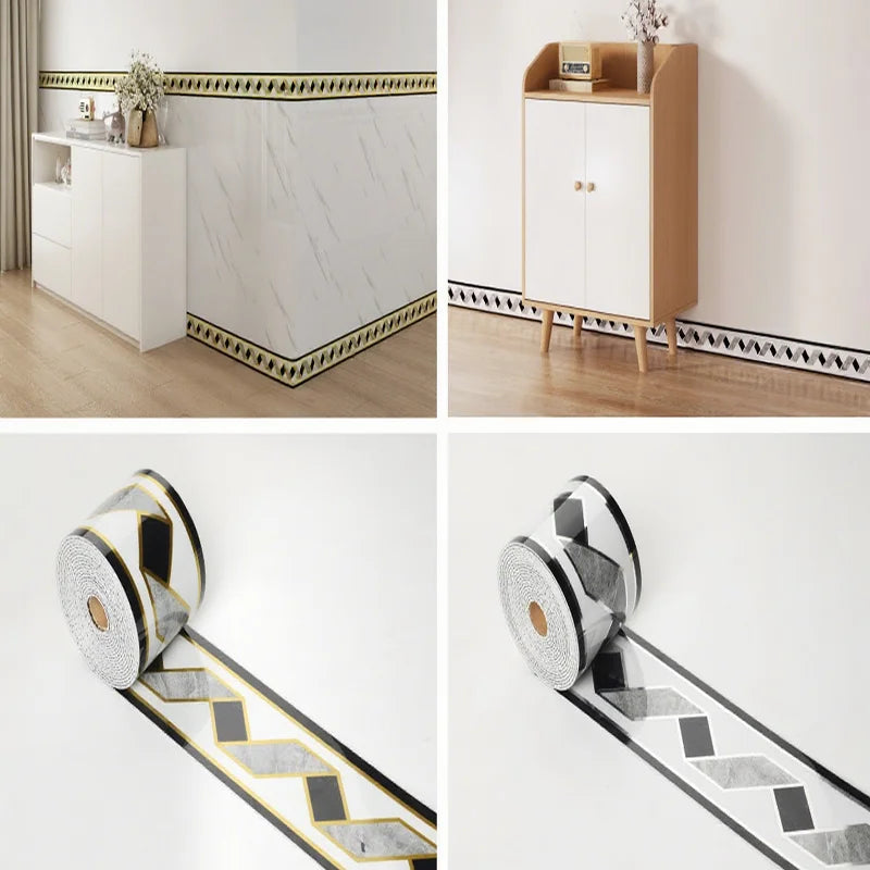 Luxury Self-Adhesive Wall & Floor Border – Protective Trim Roll