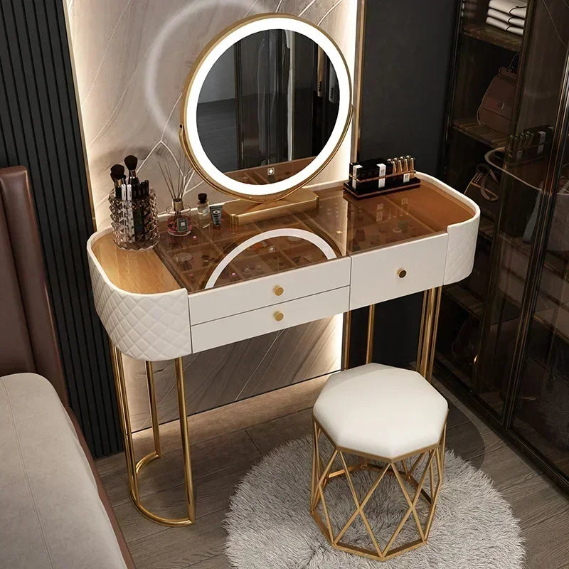 Luxury LED Makeup Dressing Table Mirror – White