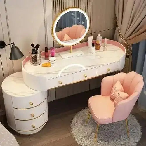 Nordic LED Makeup Dressing Table Set
