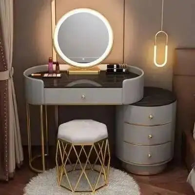 Nordic LED Makeup Dressing Table Set