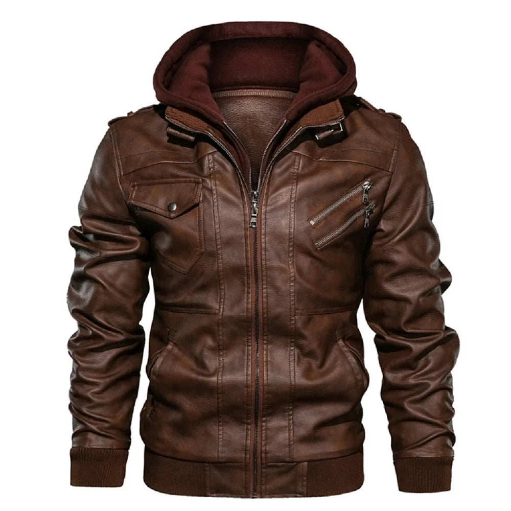 Men’s Classic Leather Jacket – Timeless Style & Durability