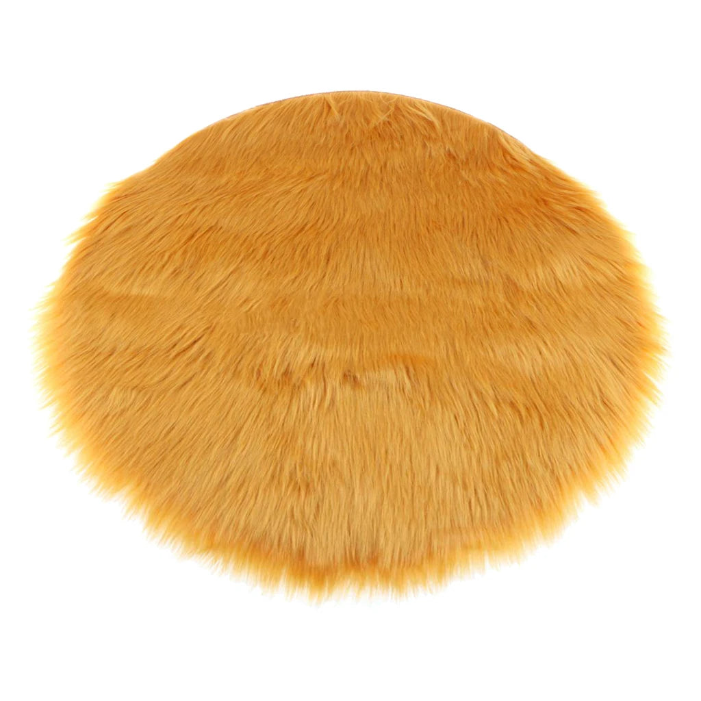 Soft Faux Sheepskin Area Rug – Small Plush Fur Carpet for Bedroom & Home Décor