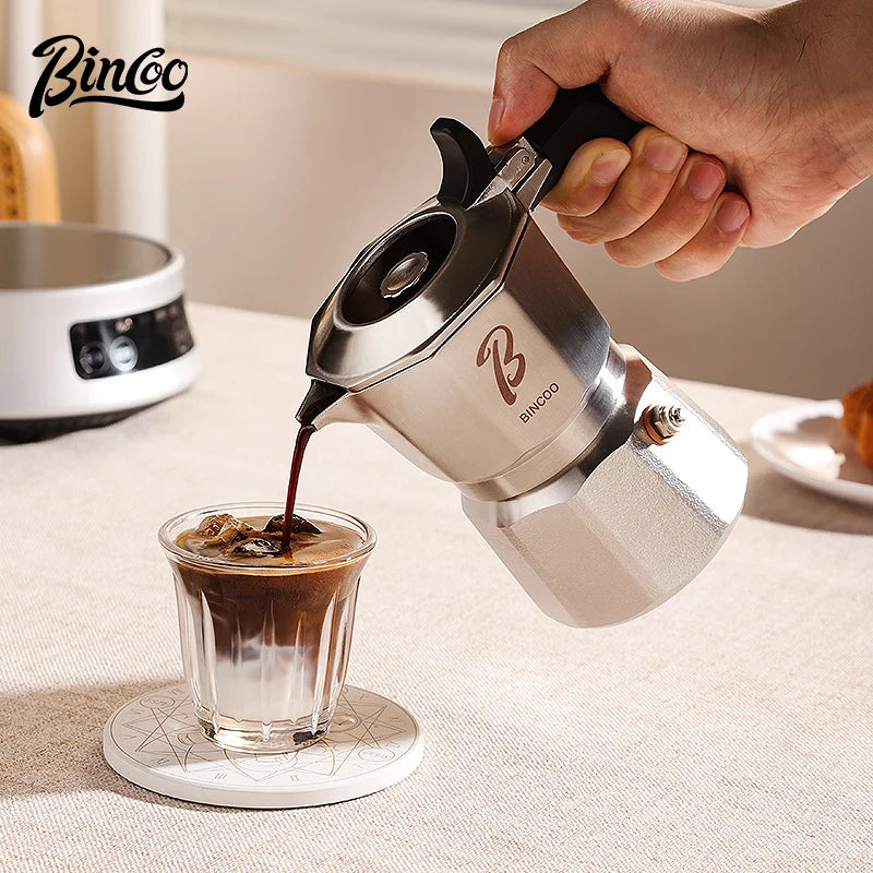 Bincoo 3-Valve Stainless Steel Moka Pot