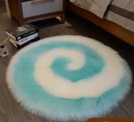 Plush Soft Sheepskin Bedroom Carpet – Imitation Wool Long Hair Bedside Mat & Sofa Cushion Rug