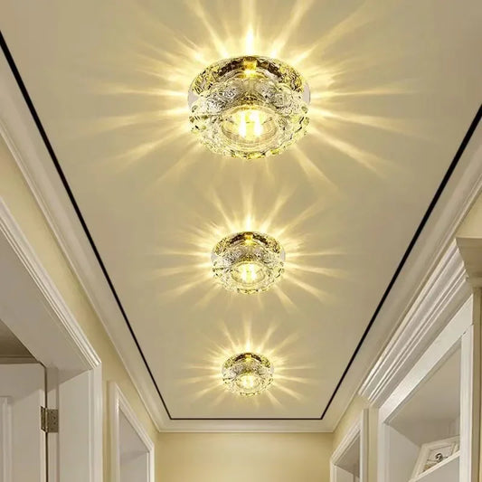 Crystal Flush Ceiling Light