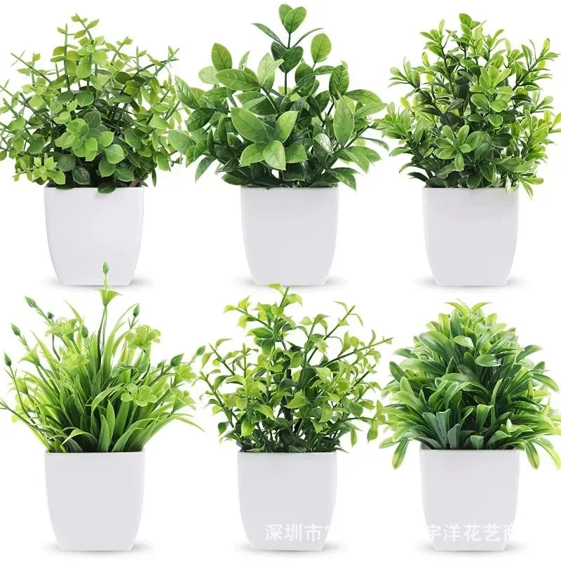 Artificial Bonsai Eucalyptus Plant – Potted Indoor & Outdoor Decor