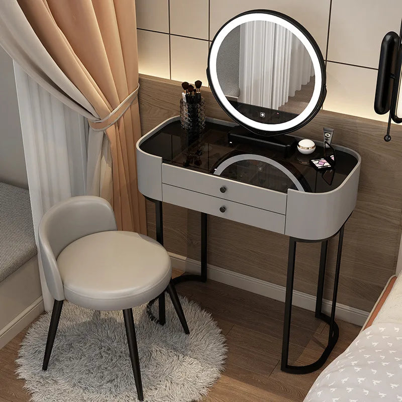 Light Luxury Modern Dressing Table with Mirror