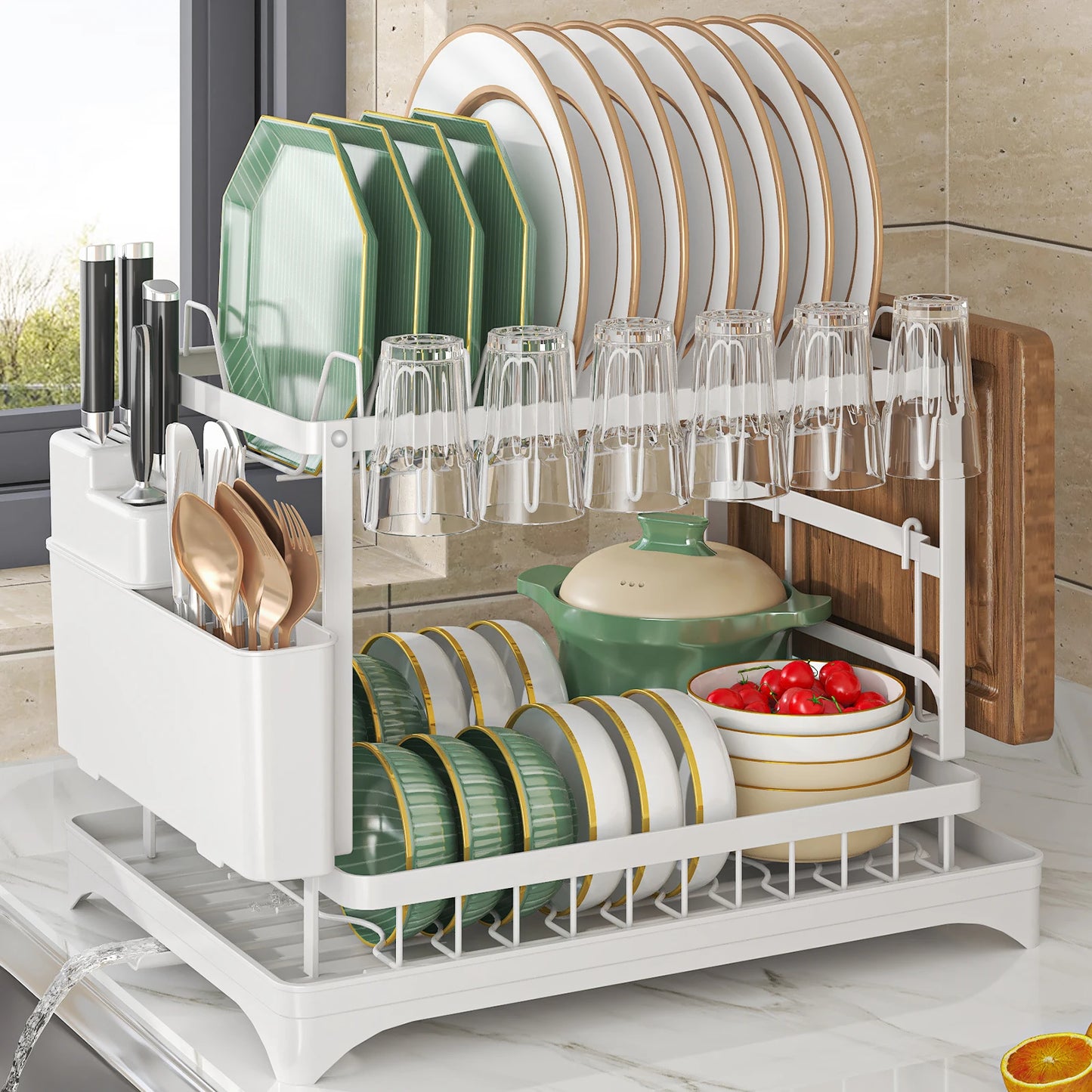 2-Tier Dish Drying Rack