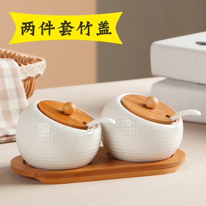 Ceramic Seasoning Jar with Lid